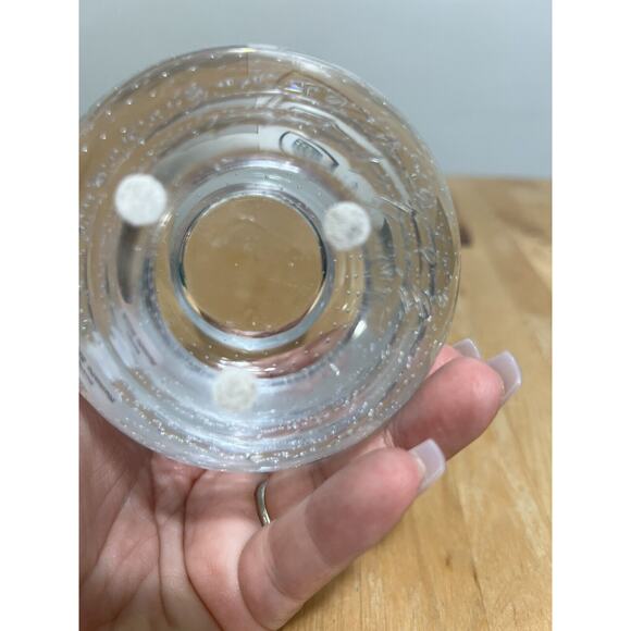 Swedish Sea Glasbruk Renate Stock Kosta Clear Bubbles Starlight Candle Holder - Picture 3 of 4